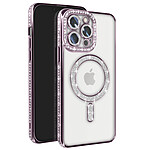 Avizar Coque Diamant pour iPhone 13 Pro MagSafe Contour Strass