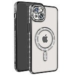 Avizar Coque Diamant pour iPhone 14 Plus MagSafe Contour Strass