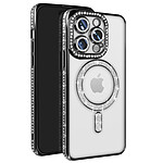 Avizar Coque Diamant pour iPhone 14 Pro MagSafe Contour Strass