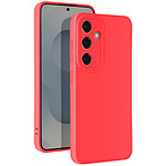 Avizar Coque pour Samsung Galaxy S25 Plus Silicone Souple Bloc Caméra Protégé Rouge