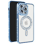 Avizar Coque Diamant pour iPhone 13 Pro MagSafe Contour Strass