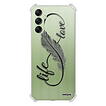 Evetane Coque Samsung Galaxy A14 Silicone antichocs Solides coins renforcés  transparente Motif Love Life