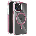 Avizar Coque MagSafe pour iPhone 11 Pro Max Silicone Pailleté Rose