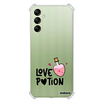 Evetane Coque Samsung Galaxy A14 Silicone antichocs Solides coins renforcés  transparente Motif Love Potion