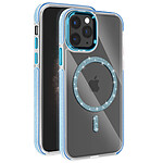 Avizar Coque MagSafe pour iPhone 11 Pro Silicone Pailleté Bleu
