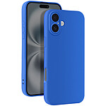 Avizar Coque pour iPhone 16 Silicone Lisse Bloc Caméra Protégé Bleu