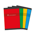 CONQUÉRANT Cahier Piqué A4 Séyès Grands Carreaux 192P 70g coloris aléatoire