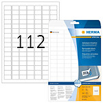 HERMA Boîte 2800 étiquettes SuperPrint 25,4x16,9mm Détachables Blanc sur 25F A4