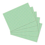 HERLITZ Fiches bristol, format A6, quadrillée, vert