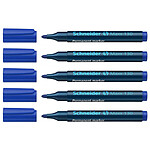 SCHNEIDER Marqueur permanent Maxx 130 bleu x 5 SCHNEIDER Marqueur permanent Maxx 130 bleu x 5