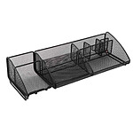 ALBA Pot à crayons 'MESHBOARD', métal, 9 compartiments, noir