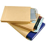 GPV Boite de 50 sacs à soufflets kraft armé brun 26 280x375 130g bande de protection