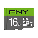 PNY Carte Mémoire MicroSD 100 Mb/s Elite Performance Class 10 16GB Gris