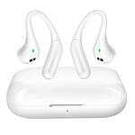 LinQ Écouteurs Bluetooth Crochet d'Oreille avec Microphone Blanc
