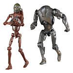 Star Wars Episode II Black Series - Pack 2 figurines C-3PO (B1 Battle Droid Body) & Super Battle Droid 15 cm