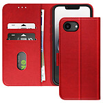 Avizar Étui pour iPhone 16e Clapet Portefeuille et Support Vidéo Rouge