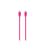 Jaym Câble USB-C vers USB-C 3A Charge et Synchronisation Collection POP 1,5m Rose