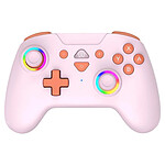 Subsonic - Manette sans fil pour Switch / Switch oled - bluetooth avec LED, vibrations et gyroscope - Rose