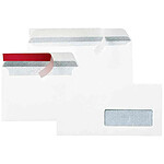 GPV Boite de 500 enveloppes blanches DL 110x220 75 g fenêtre 45x100 bande de protection