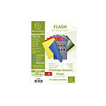 EXACOMPTA Paquet de 10 chemises 220g FLASH format A4 100 RECYCLE assortis