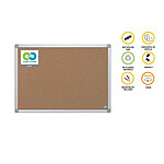 BI-OFFICE Tableau liège recyclable cadre alumiium 60 x 90 cm