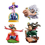 One Piece - Set 4 figurines One Piece Petitrama Logbox Re Birth Egghead 9 cm