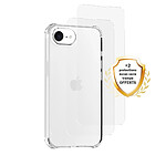 Evetane Coque Antichoc transparente Motif iPhone 16e / 17e Bords Renforcés + 2 Vitres Protection Écran Verre Trempé