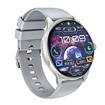 XO Montre Connectée Suivi Santé et Sport avec Écran AMOLED Étanche IP68 Argent