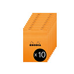 RHODIA Bloc de direction orange 80 feuilles format A5 réglure 5x5 x 10