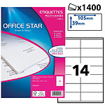 OFFICE STAR OS43431 - Boite de 1400 étiquettes multi-usages 105x39 mm OFFICE STAR OS43431 - Boite de 1400 étiquettes multi-usages 105x39 mm