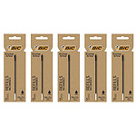BIC Etui de 3 Recharges pour Stylo Bille Cristal Re’New Pointe Moyenne Noire x 5