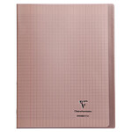 CLAIREFONTAINE Cahier Protège-cahier Koverbook Piqué Polypro 24x32 cm 96p séyès Gris Transparent