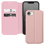 Avizar Étui pour iPhone 16e Clapet Porte-Cartes et Support Vidéo Rose