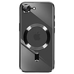 Avizar Coque pour iPhone 16e Caméra Protégée en Silicone Noir