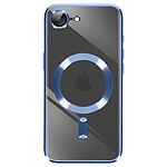 Avizar Coque pour iPhone 16e Caméra Protégée en Silicone Bleu