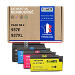 COMETE - 937XL 937e - 4 cartouches d'encre compatibles pour HP 937
