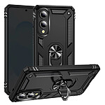 Avizar Coque pour Samsung Galaxy S25 Edge Hybride Bague Support Magnétique Noir