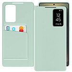 Avizar Étui Fenêtre pour Samsung Galaxy S25 Ultra avec Clapet Porte-Carte Vert pâle Avizar Étui Fenêtre pour Samsung Galaxy S25 Ultra avec Clapet Porte-Carte Vert pâle
