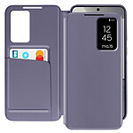 Étui Fenêtre pour Samsung Galaxy S24 avec Clapet Porte-Carte Lavande