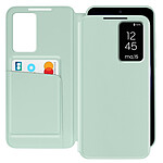 Étui Fenêtre pour Samsung Galaxy S23 avec Clapet Porte-Carte Vert pâle