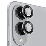 Enkay Protection Caméra pour Samsung S25 Edge Verre Trempé Contour Aluminium Noir