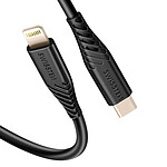 Swissten Câble USB-C vers Lightning 60W Silicone Anti-nœud Noir
