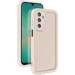 Avizar Coque pour Galaxy A26 en Silicone Soft Touch avec Bordures Surélevées Beige