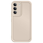Avizar Coque pour Samsung Galaxy S22 Silicone Soft Touch Bordures Surélevées Beige