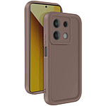 Avizar Coque pour Xiaomi Redmi Note 13 Soft Touch Bordures Surélevées Marron