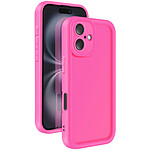 Avizar Coque pour iPhone 16 Silicone Soft Touch Bordures Surélevées Fuchsia