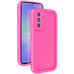 Avizar Coque pour Samsung Galaxy A36 Silicone Soft Touch Bordures Surélevées Fuchsia