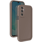 Avizar Coque pour Samsung Galaxy A16 Silicone Soft Touch Bordures Surélevées Marron