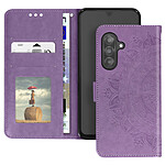 Avizar Étui Fleurs Mandala pour Samsung Galaxy A26 Portefeuille Dragonne Violet