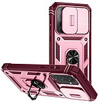 Avizar Coque pour Samsung Galaxy A56 Bague Magnétique Protection caméra Bordeaux